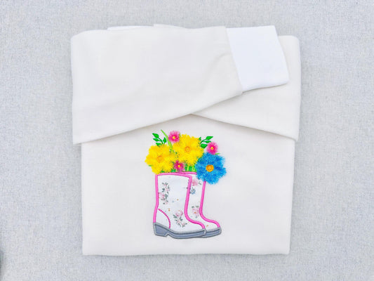 Floral Ranch Farmer Boots – Instant Download | Artapli
