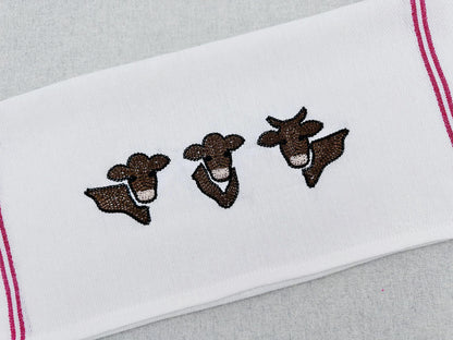 Farm Cow Set of 3 – Animal machine embroidery design by Artapli