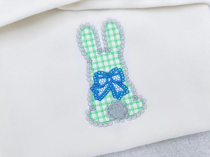 Lace Bunny with Bow – Baby embroidery design by Artapli