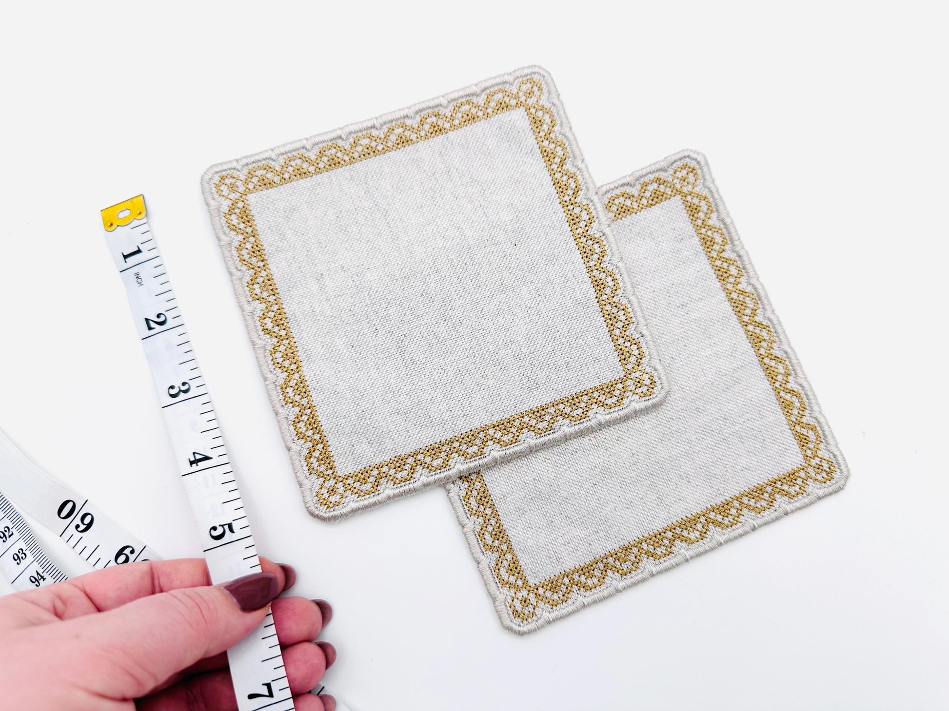 Cross Stitch Napkin Coaster ITH – Cross Stitch embroidery design by Artapli