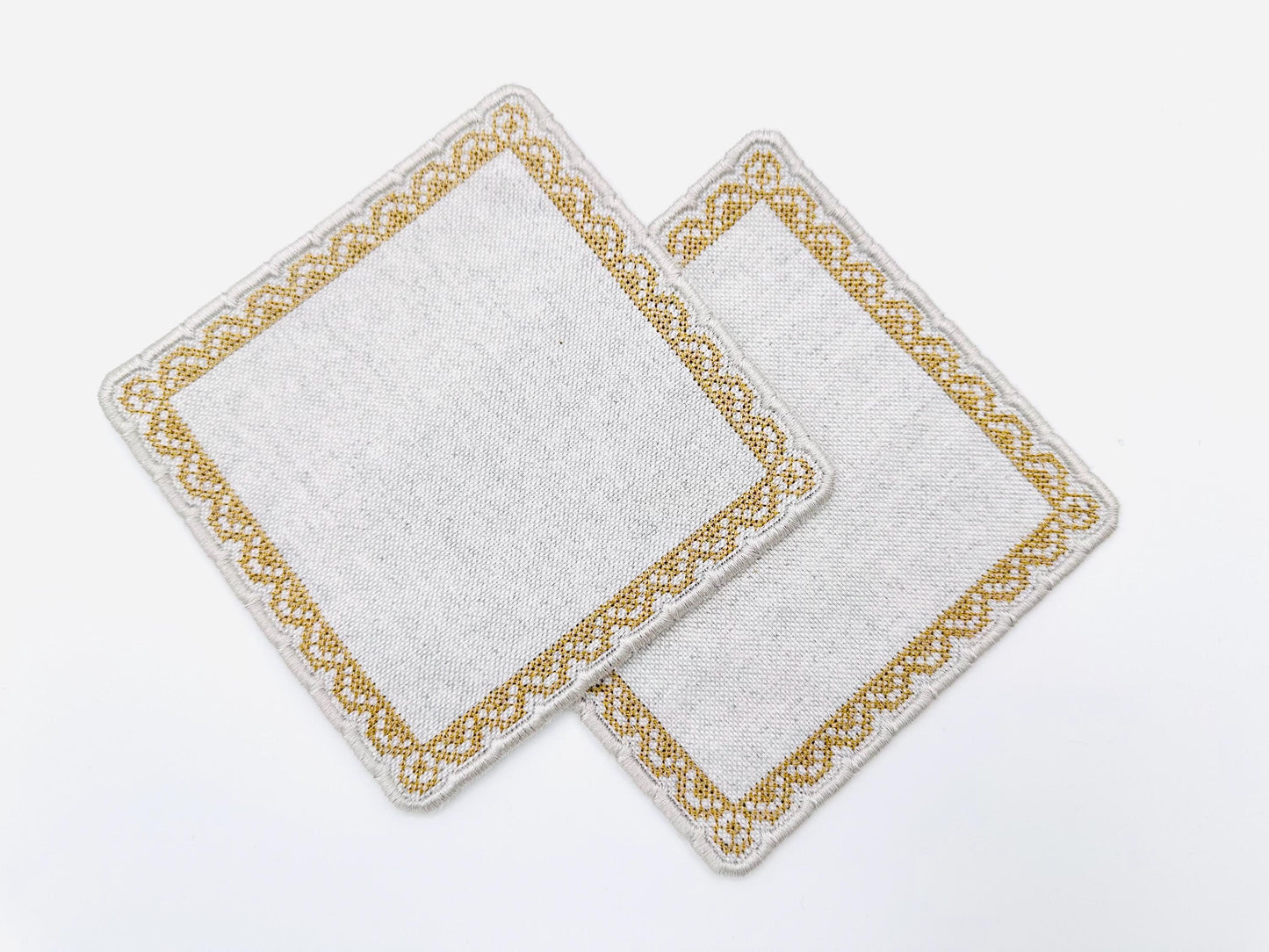 Cross Stitch Napkin Coaster ITH – Coaster machine embroidery design by Artapli