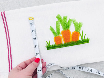 Fringed Carrot Garden – Chenille machine embroidery design by Artapli