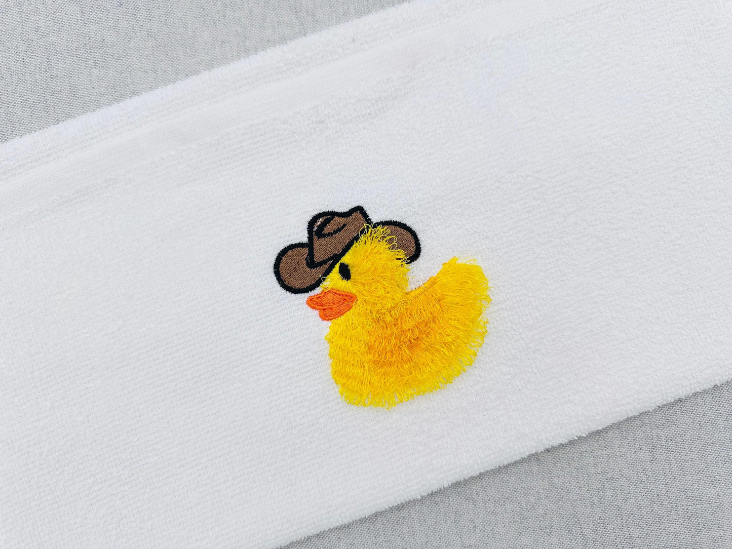 Fringed Rubber Duck Cowboy – Fringe embroidery design instant download by Artapli