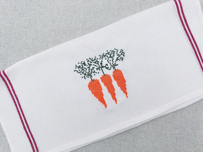 Cross Stitch Carrot Trio – Cross Stitch machine embroidery design by Artapli