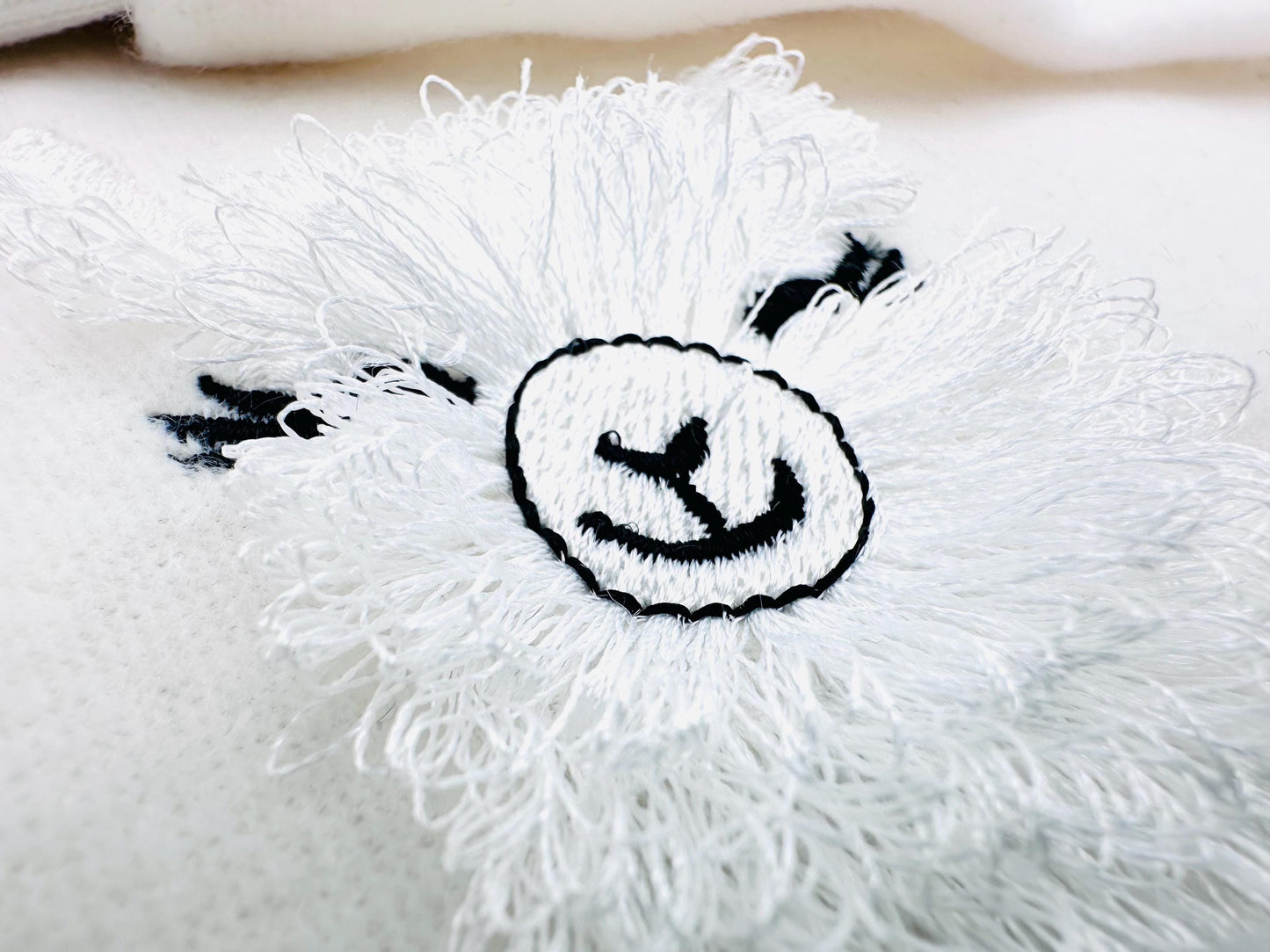 Fringed Floral Pretty Llama – Farm embroidery design instant download by Artapli