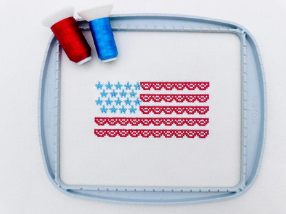 Cross Stitch Lace Flag – Instant Download | Artapli