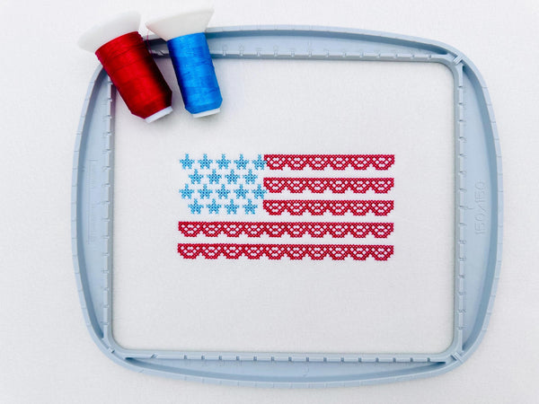 Cross Stitch Lace Flag