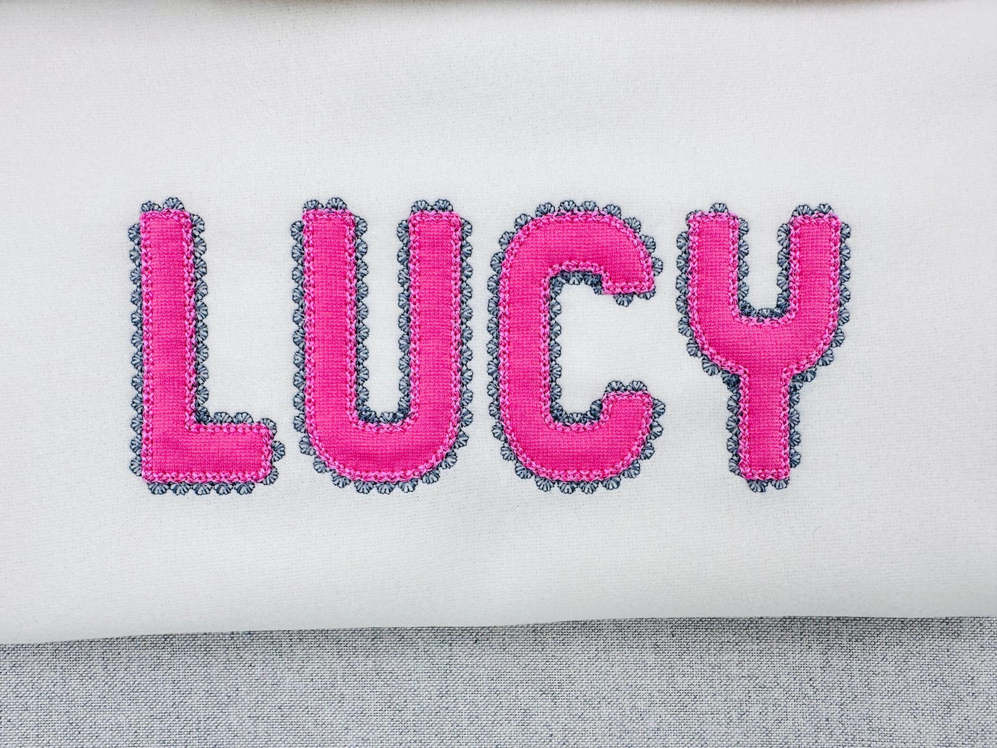 Lace Edge Font Applique – Effect embroidery pattern by Artapli