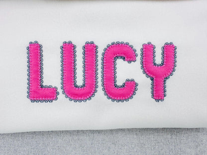 Lace Edge Font Applique – Effect embroidery pattern by Artapli