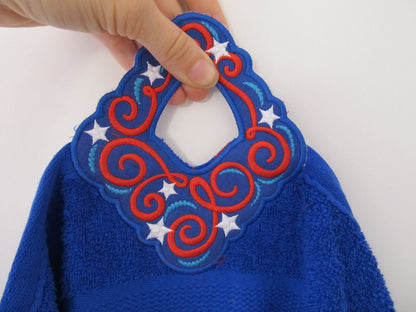 Patriotic Towel Topper hanging hole ITH – Instant Download | Artapli