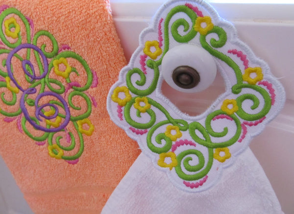 Floral Ornamental Towel Topper