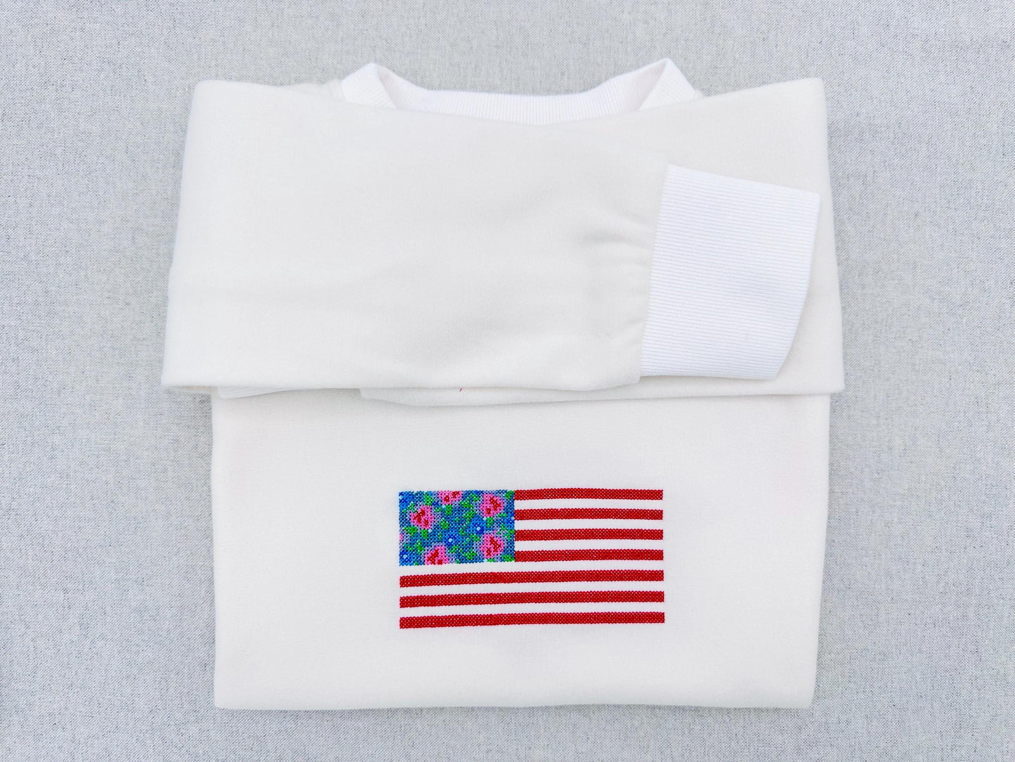 Cross Stitch Rose Floral Flag – Sizes 5.5" 6.5" 8" 5" 7" 6" Digital Embroidery File | Artapli