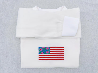 Cross Stitch Rose Floral Flag – Sizes 5.5" 6.5" 8" 5" 7" 6" Digital Embroidery File | Artapli