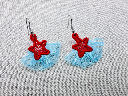 Fringed Star Earrings – Sizes 1.3" 4" BX Digital Font File | Artapli