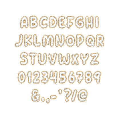 Lace Edge applique Chain stitch outline – Font embroidery pattern by Artapli