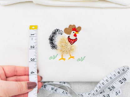 Fringed Chicken with Cowboy hat and – Baby embroidery design by Artapli