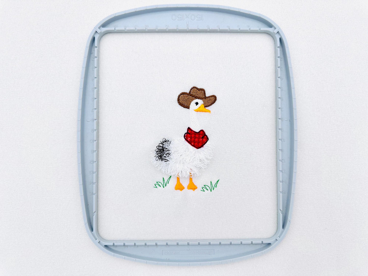 Fringed Goose with Cowboy hat – Bird embroidery design by Artapli