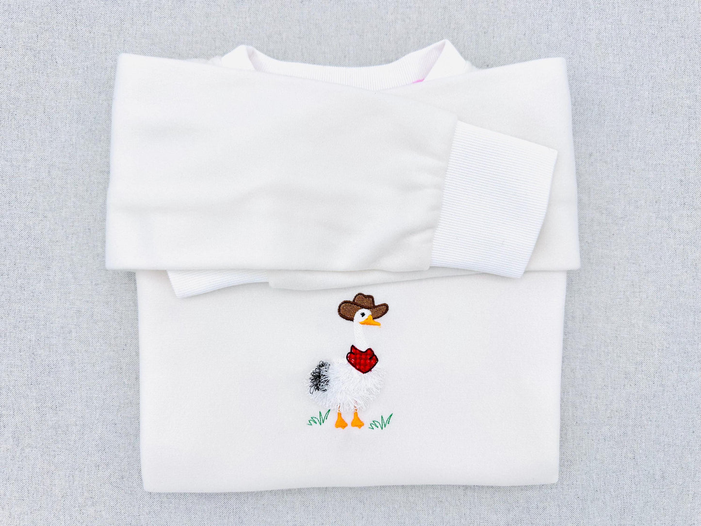 Fringed Goose with Cowboy hat – Baby machine embroidery design by Artapli