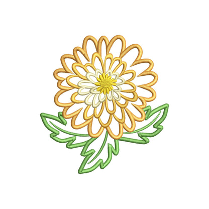 Marigold Flower Applique floral summer machine embroidery designs