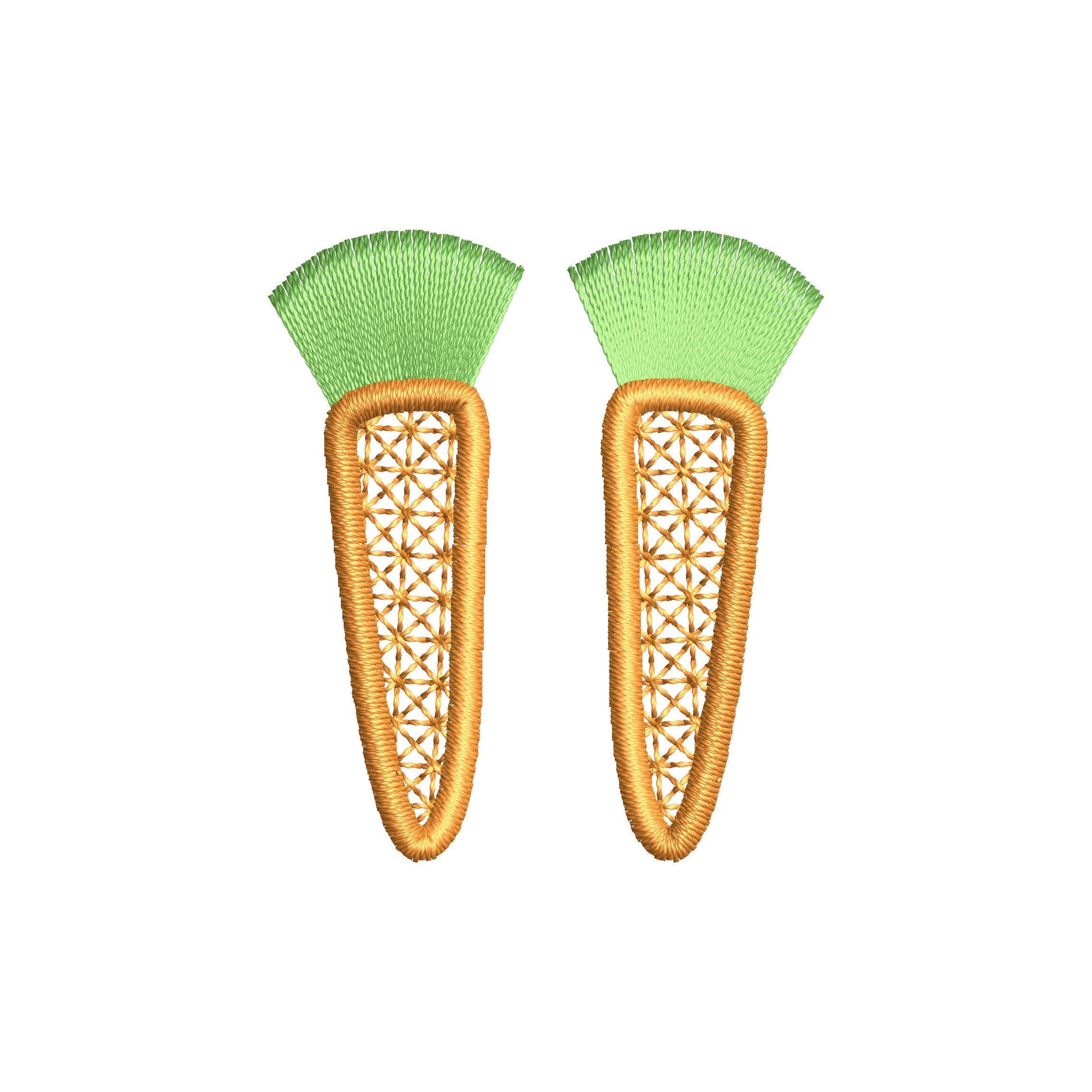 Easter Carrot Earrings FSL – Easter embroidery pattern by Artapli