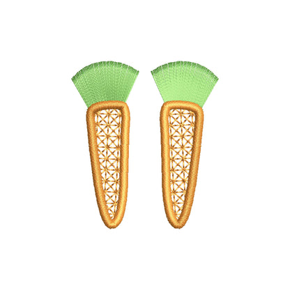Easter Carrot Earrings FSL – Easter embroidery pattern by Artapli
