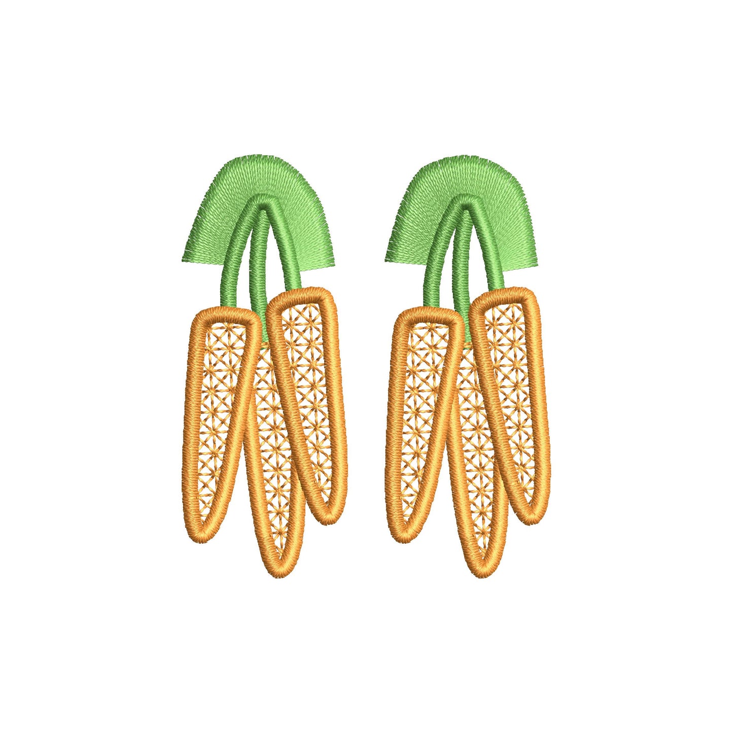 Three Easter Carrots FSL – Fluffy machine embroidery pattern by Artapli