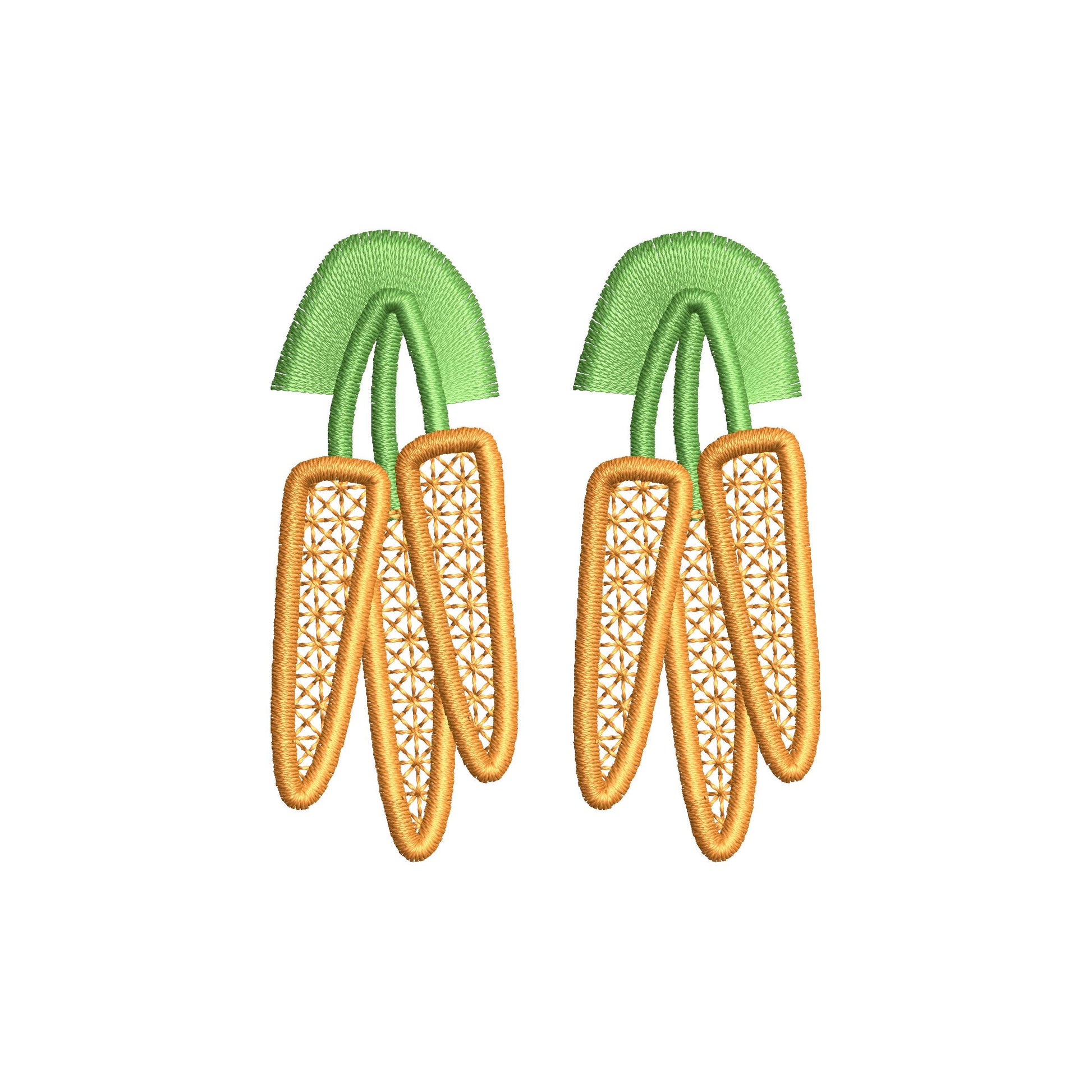 Three Easter Carrots FSL – Fluffy machine embroidery pattern by Artapli