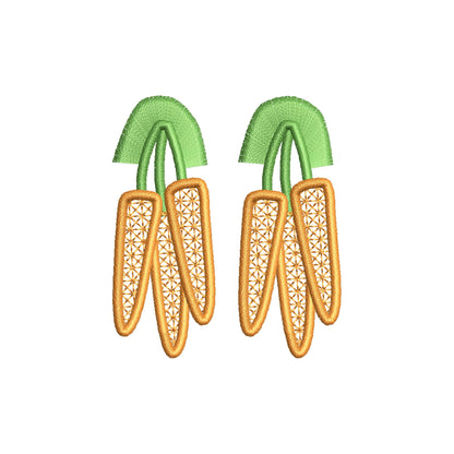 Three Easter Carrots FSL – Fluffy machine embroidery pattern by Artapli