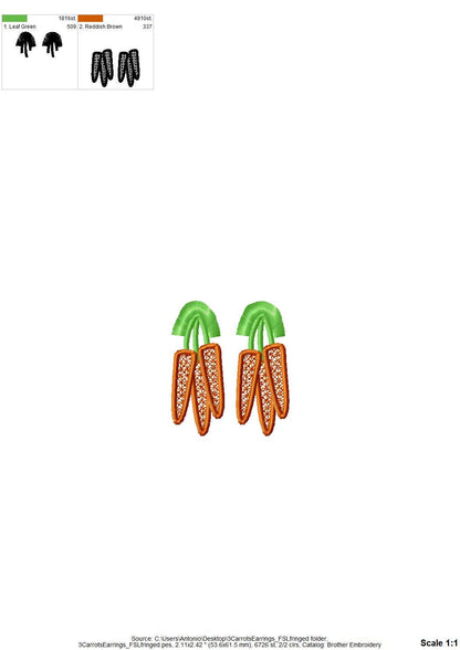 Three Easter Carrots FSL – Freestanding Lace instant download embroidery file by Artapli