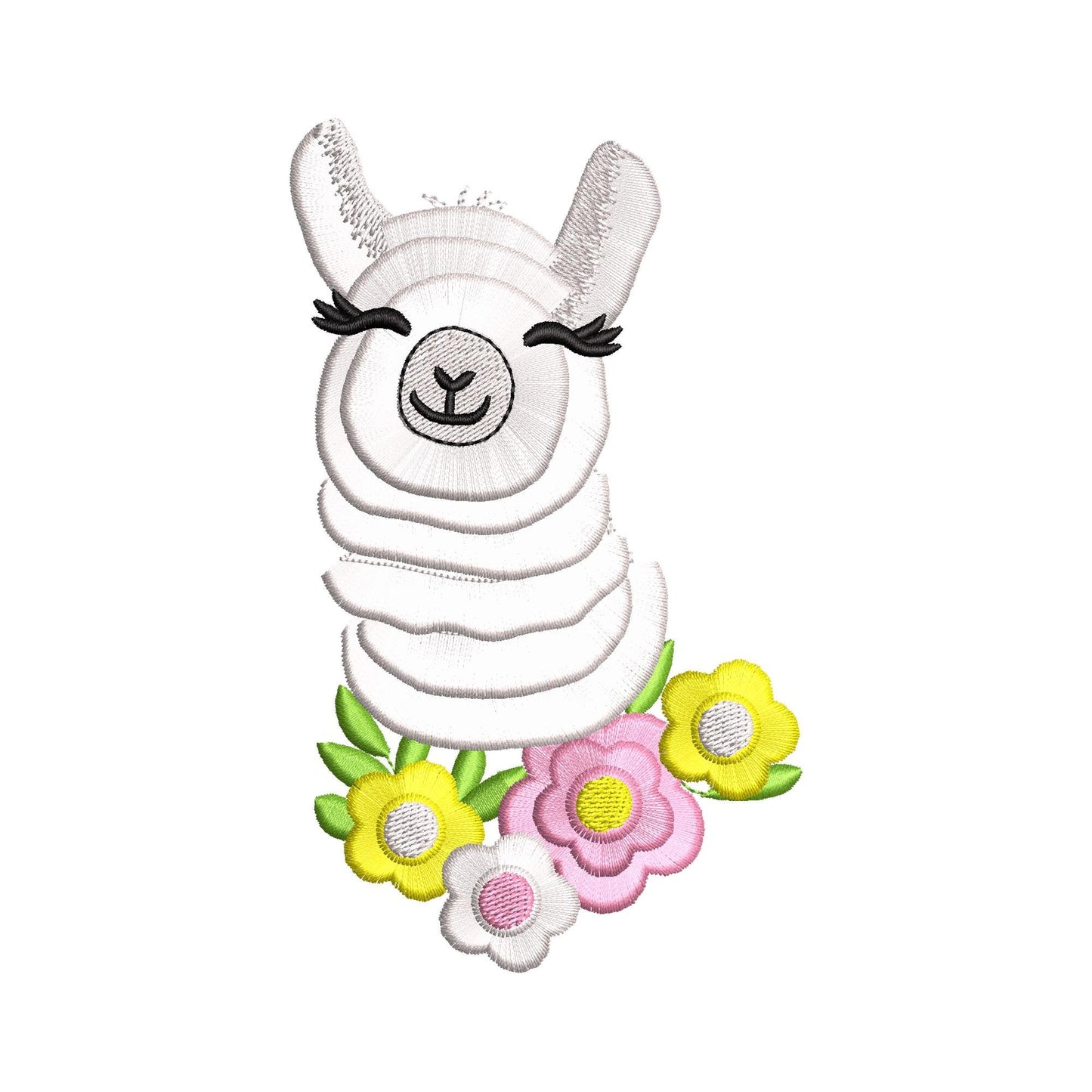 Fluffy Floral Llama Alpaca