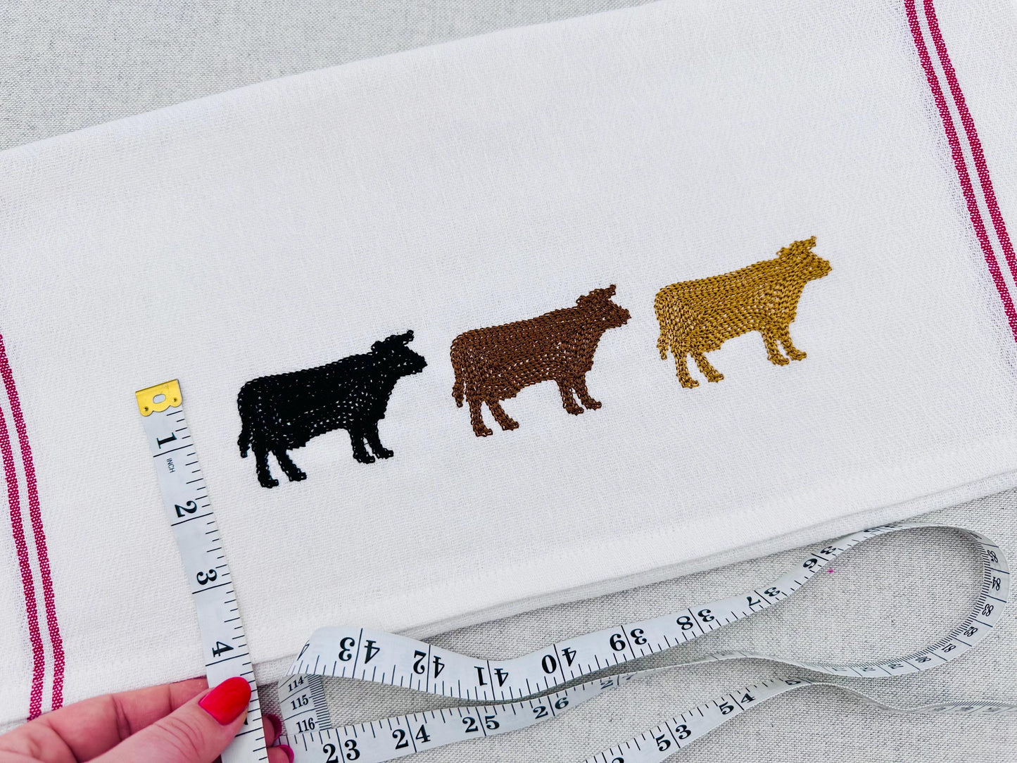 Farm Cow Outline Machine Embroidery 3" 3.5" 4" | PES DST JEF | Artapli