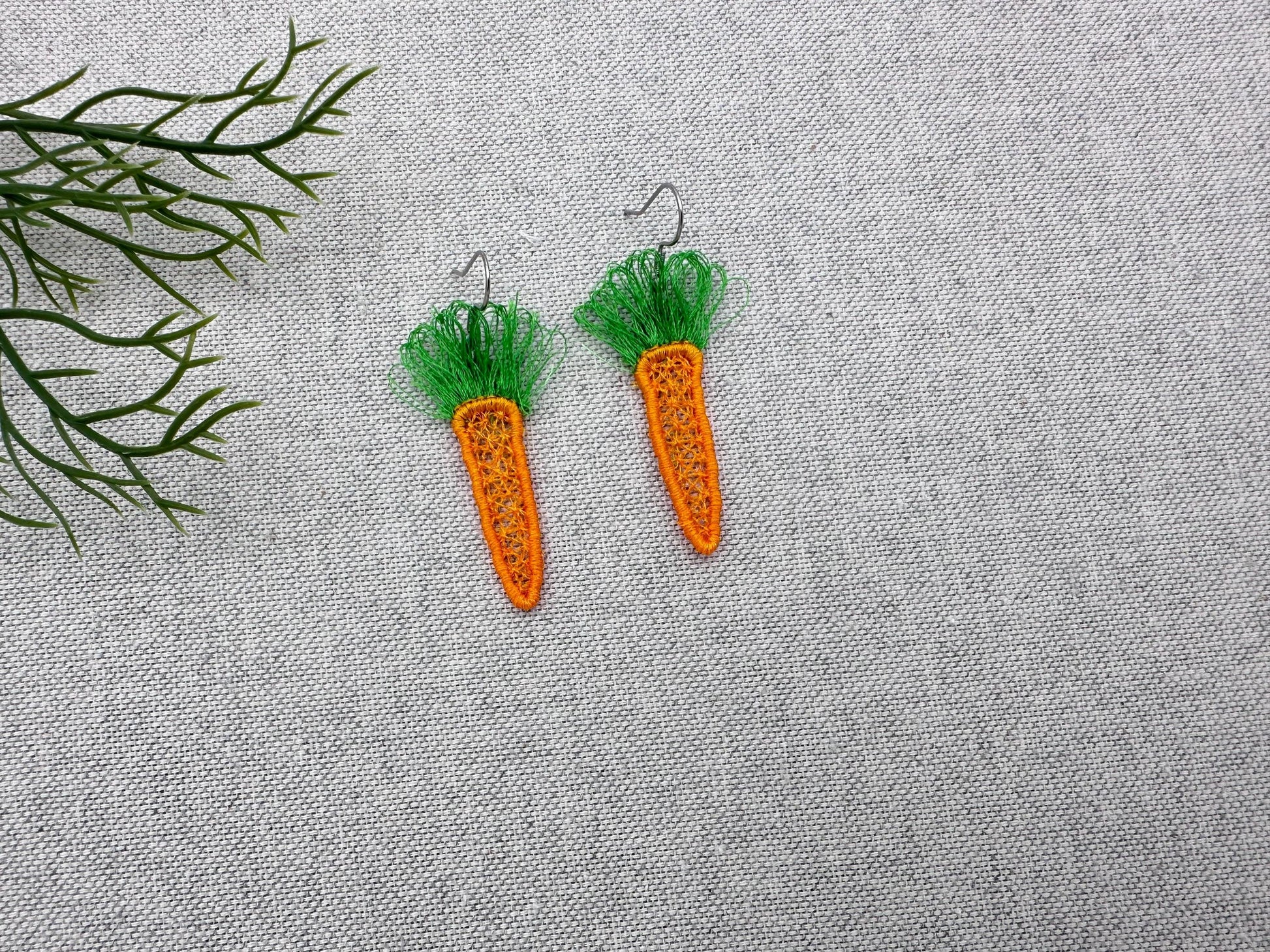 Easter Carrot Earrings FSL – Sizes 1.8" 4" BX Digital Font File | Artapli