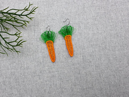 Easter Carrot Earrings FSL – Sizes 1.8" 4" BX Digital Font File | Artapli