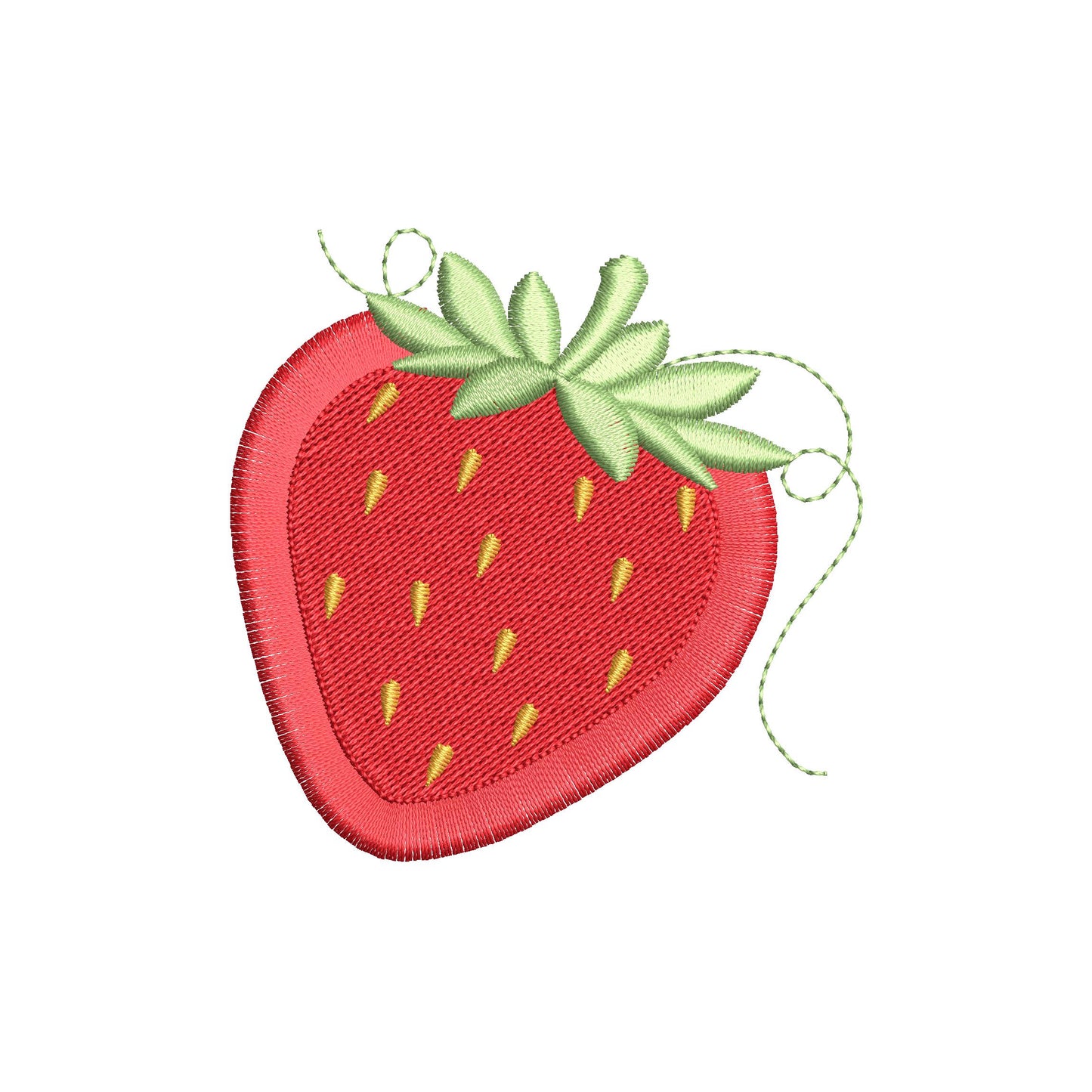Fringed Sweet Strawberry – Fluffy machine embroidery pattern by Artapli