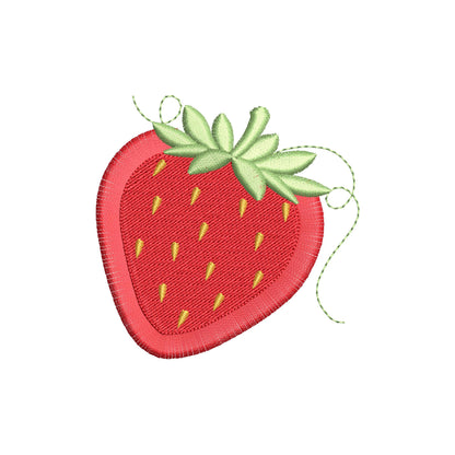 Fringed Sweet Strawberry – Fluffy machine embroidery pattern by Artapli