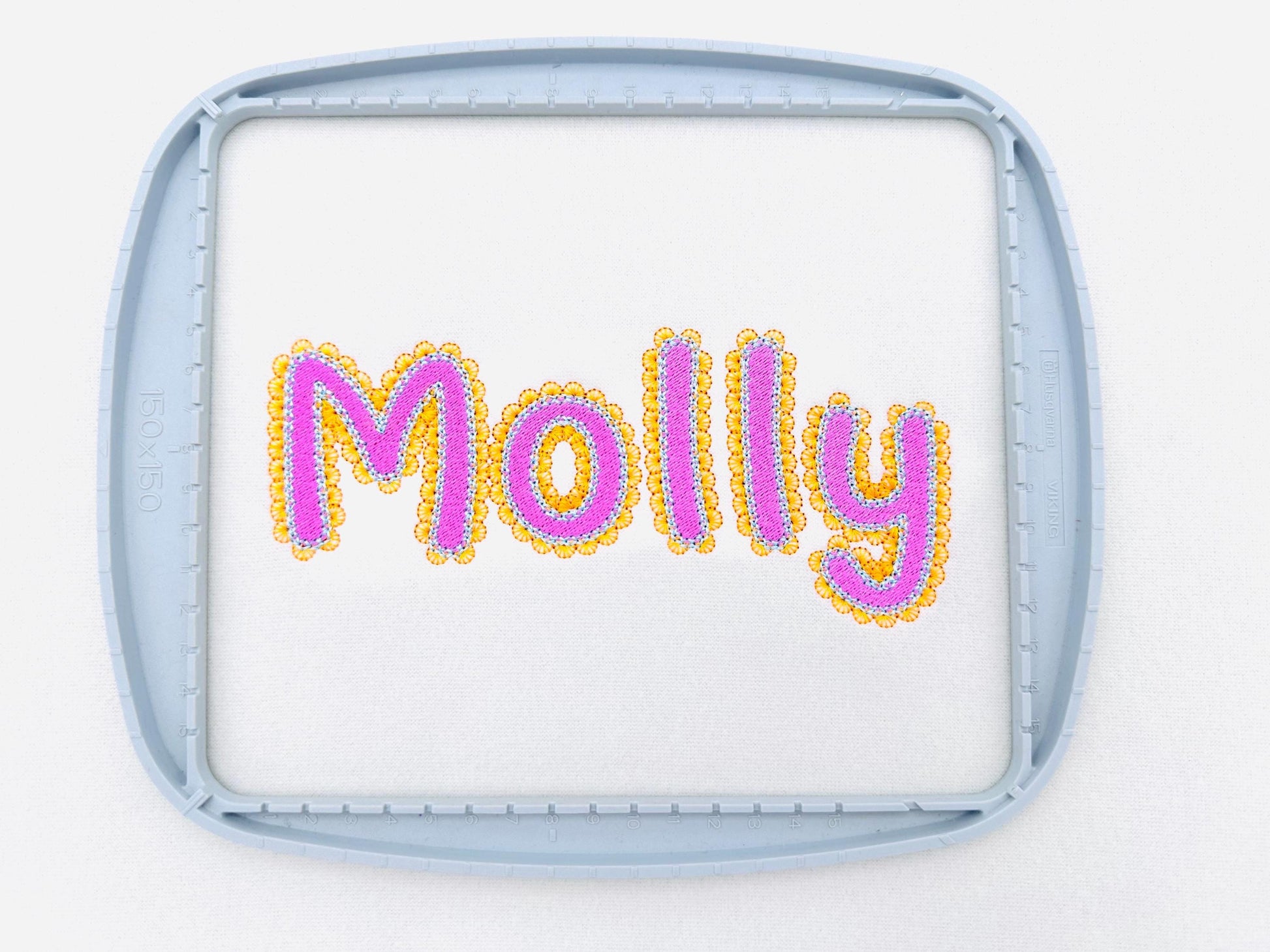 Lace Edge FONT Fill Stitch Bubbly Alphabet Monogram girly fancy font machine embroidery designs