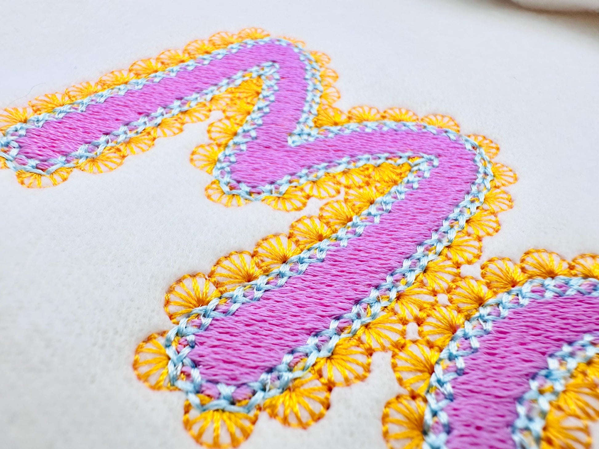 Lace Edge FONT Fill Stitch Bubbly Alphabet Monogram girly fancy font machine embroidery designs