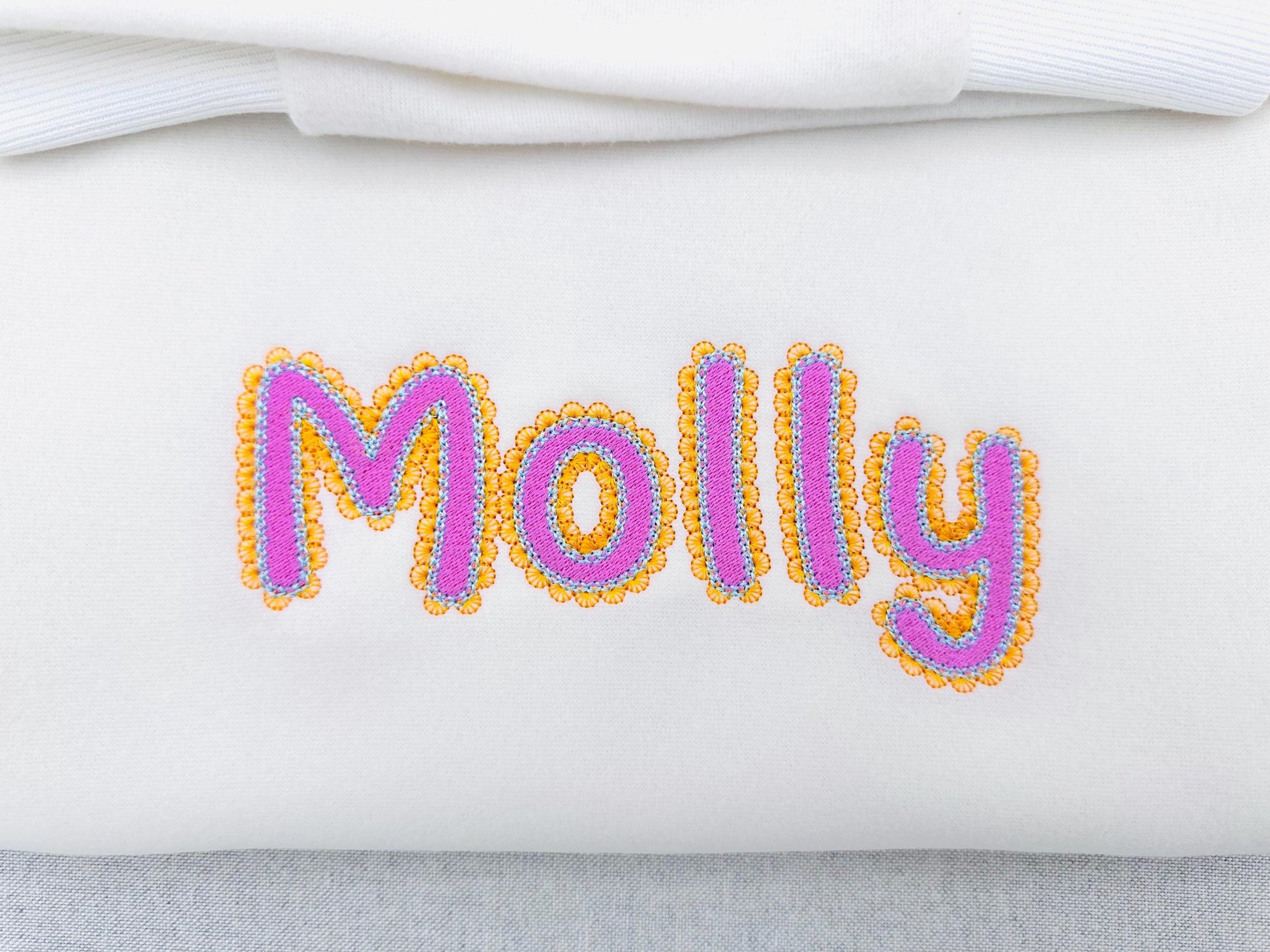 Lace Edge FONT Fill Stitch Bubbly Alphabet Monogram girly fancy font machine embroidery designs