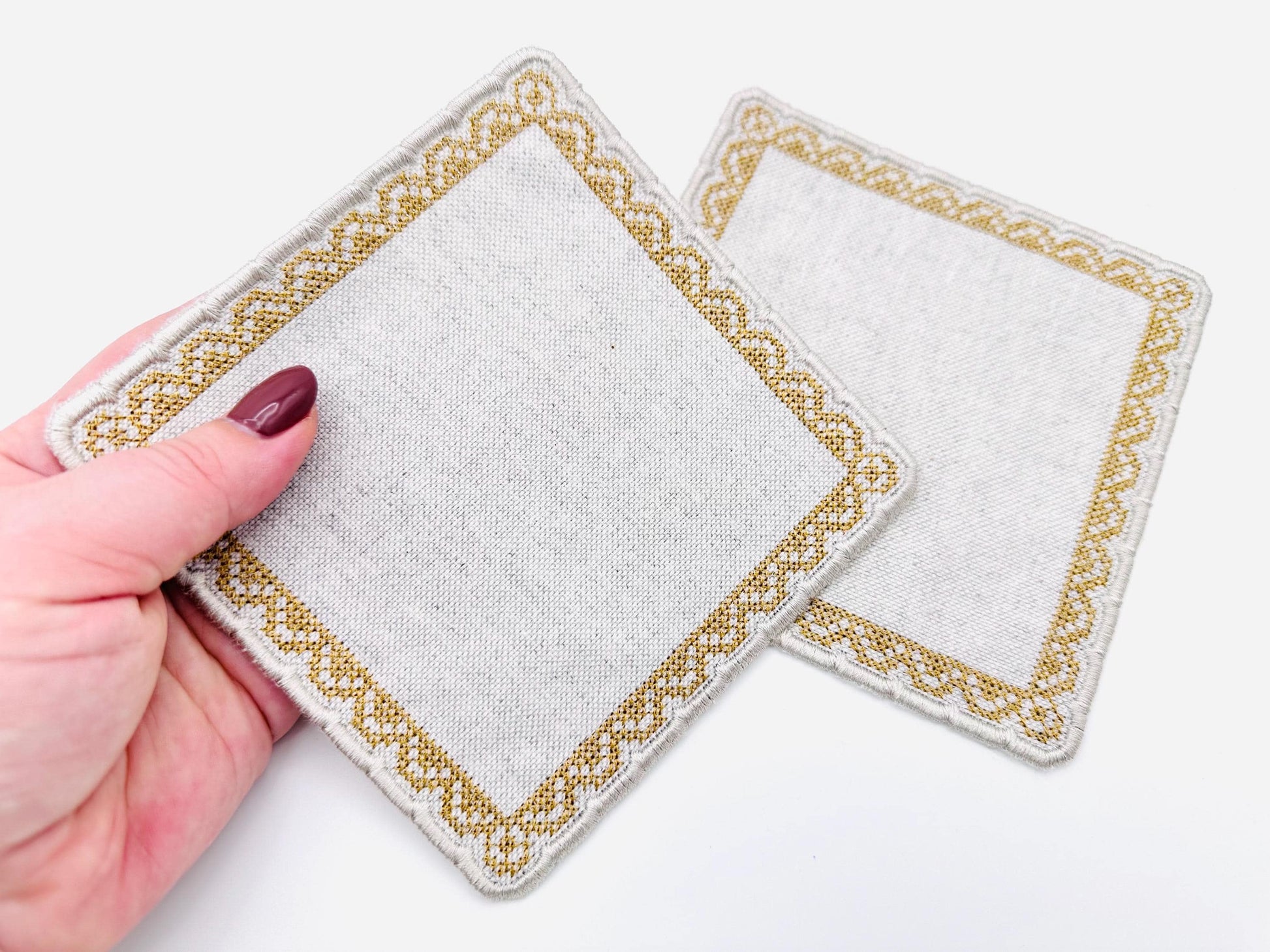 Cross Stitch Napkin Coaster ITH – Doily embroidery pattern by Artapli