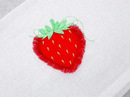 Fringed Sweet Strawberry – Baby machine embroidery design by Artapli