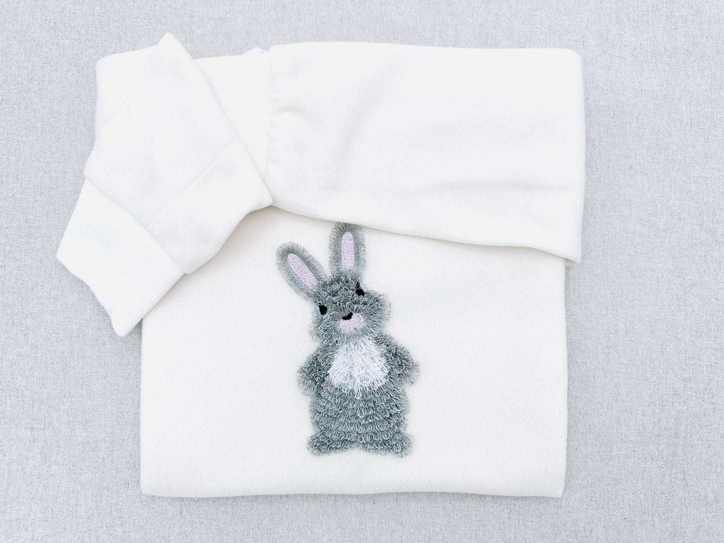 Fringed Fluffy Easter Bunny fringe – Bunny embroidery design by Artapli