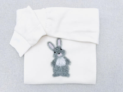 Fringed Fluffy Easter Bunny fringe – Bunny embroidery design by Artapli
