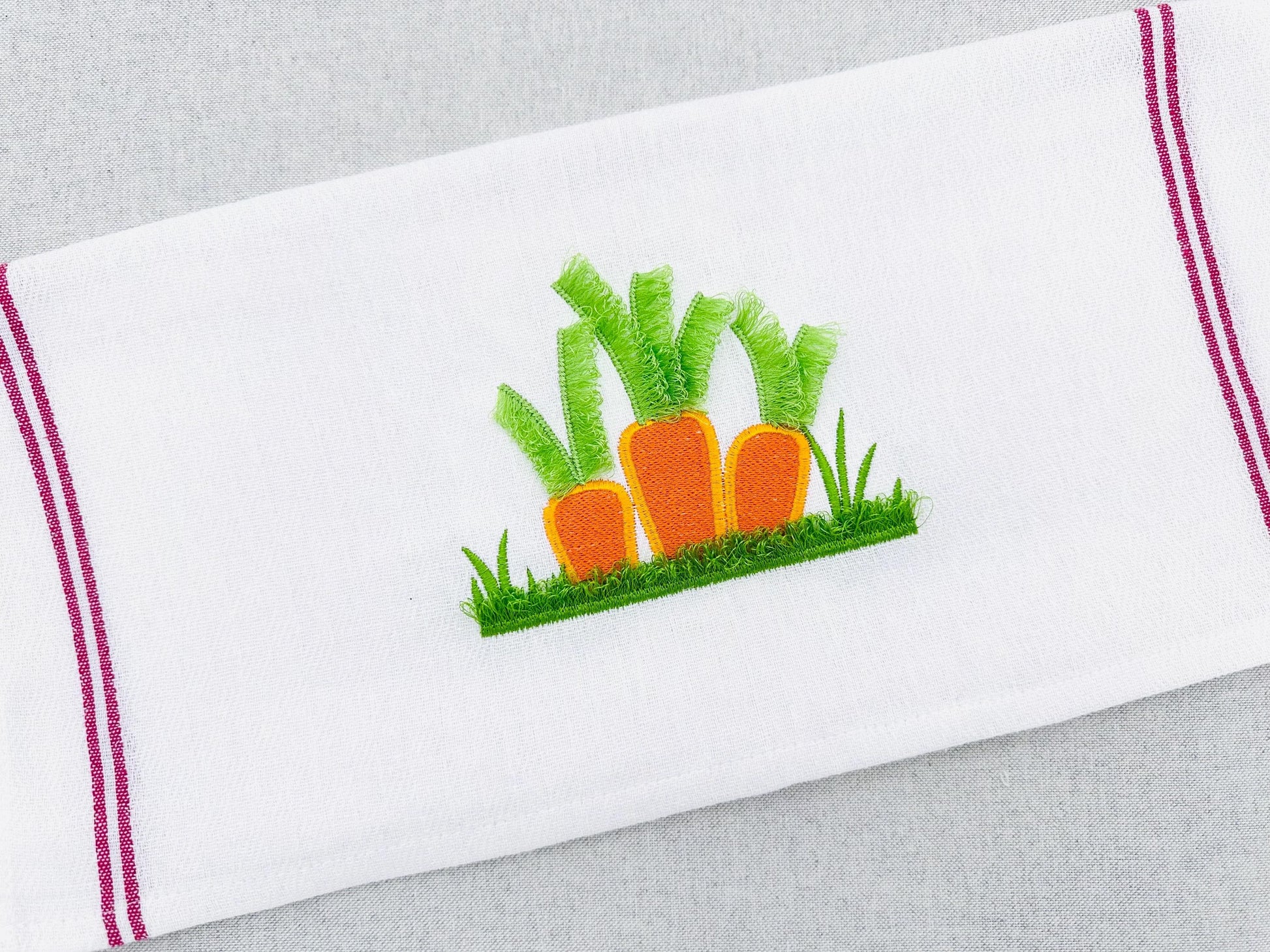Fringed Carrot Garden – Easter embroidery design by Artapli