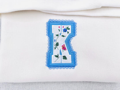 Lace Edge Double Layer Applique Font – Alphabet machine embroidery design by Artapli