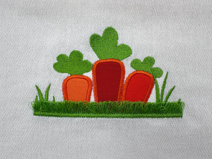 Carrot Applique in fringed Grass – Instant Download | Artapli