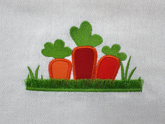 Carrot Applique in fringed Grass – Instant Download | Artapli