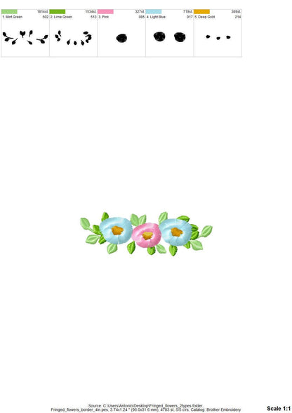 Mini Floral Border Set of 2