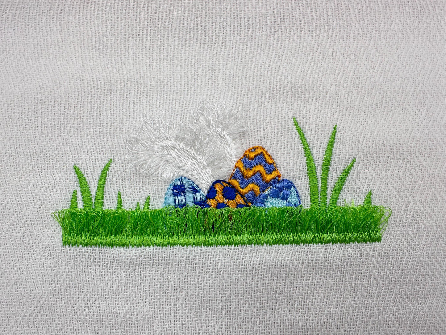 Peeking Easter Bunny hiding Eggs – Bunny embroidery design by Artapli