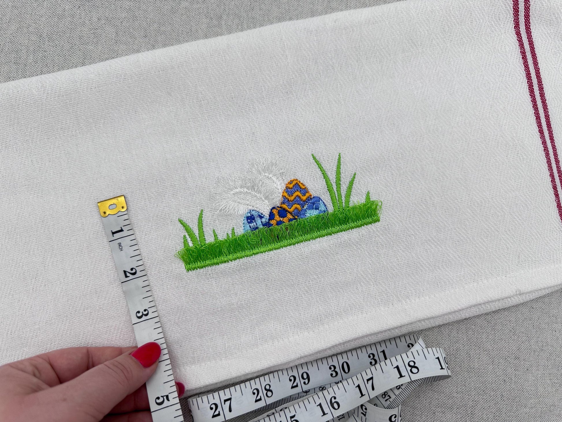 Peeking Easter Bunny hiding Eggs – Animal machine embroidery design by Artapli