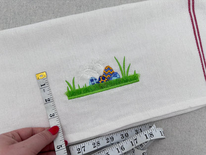 Peeking Easter Bunny hiding Eggs – Animal machine embroidery design by Artapli